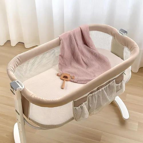 Miniatura 84 de lulumoon Sábanas de muselina para moisés para bebé: sábanas ajustables suaves para moisés de cabecera para niños y niñas Oliva y Crema