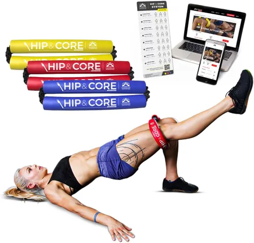 Crossover Symmetry Sistema de cadera y núcleo: bandas de entrenamiento en casa con resistencia de bucle para estirar y fortalecer piernas, glúteos,