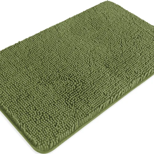 Miniatura 705 de Alfombra de baño pequeña de 12 x 18 pulgadas, lavable y absorbente, antideslizante, alfombra de baño de felpilla gruesa y suave para baño, ducha