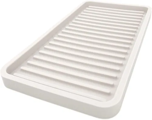 Miniatura 18 de Bandeja organizadora para fregadero de cocina de silicona, soporte de esponja y protector de encimera Plato y bandeja dispensadora de jabón