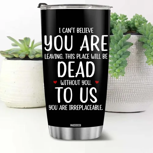 Miniatura 3 de WHIDOBE Regalos para compañeros de trabajo para mujeres, hombres, You Are Dead To Us Tumbler Goodbye Coworker New Job Going Away Regalo