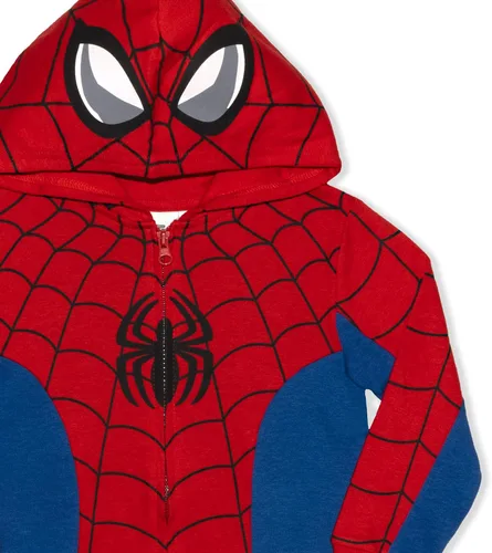 Miniatura 2 de Marvel Avengers Capitán América y Spiderman - Sudadera con capucha para niños pequeños y pequeños color azul marinorojoblanco