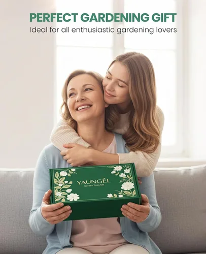 Miniatura 7 de Juego de herramientas de jardín para mujeres - Kit de 10 piezas de herramientas de jardín de acero inoxidable resistente con mango ergonómico
