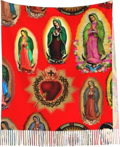 Miniatura 2 de TNIJWMG Bufanda Virgen María para mujer, chal suave para otoño e invierno, regalos católicos
