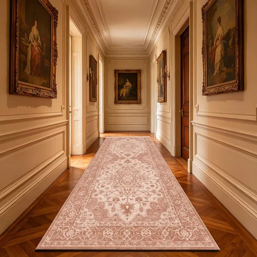Miniatura 36 de Ukeler - Alfombra rústica con diseño floral para sala, dormitorio, comedor, Country rústico, Azul (luxury blue)