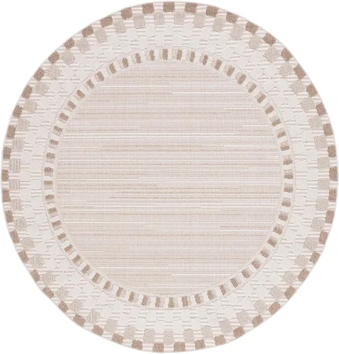 Miniatura 3 de SAFAVIEH Alfombra lavable para exteriores Global Collection – Alfombra de pasillo de 2.2 x 8 pies, beige y beige claro, no desprende pelusa y fácil