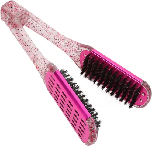 Miniatura 7 de Cepillo alisador de cabello y cepillo de doble función, peine de férula para alisar el cabello de doble cara, herramienta de secado rápido
