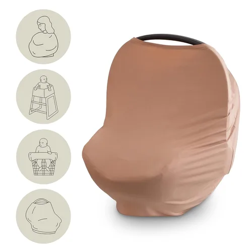 Miniatura 16 de mushie Funda para asiento de automóvil para bebé, transpirable y elástica, funda multiusos para lactancia, lactancia, silla alta, carrito de Dried