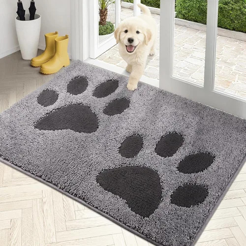 Miniatura 31 de PURRUGS Tapete para puerta que atrapa la suciedad, 32 x 70 pulgadas, antideslizante, lavable a máquina, tapete de microfibra para entrada, tapete