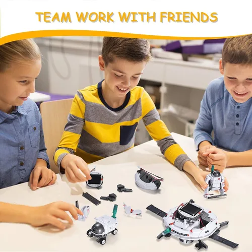 Miniatura 6 de AESGOGO Proyectos STEM para niños de 8 a 12 años, juguetes de robot solar 6 en 1, kits de ciencia de construcción espacial DIY educativos, regalos