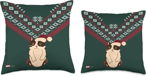 Miniatura 3 de Marvel Hawkeye Cat Holiday - Almohada de suéter para gato, 16.0 x 16.0 in, multicolor