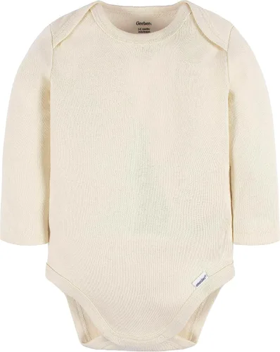 Miniatura 2 de Gerber Unisex Baby Long Sleeve Solid Onesies Multi-pack Interlock 180 Gsm