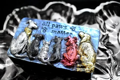 Miniatura 3 de All Paws Matter - Molde de silicona, jabón, cera de yeso, resina de arcilla de 5 onzas para perros y gatos