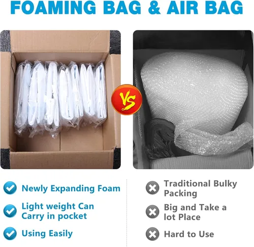 Miniatura 5 de 18" x 24" 8 PCS TONESPAC Instant Pack Quick Expanding Foam X-400 Bolsa de embalaje para embalaje y envío Paquete de 8