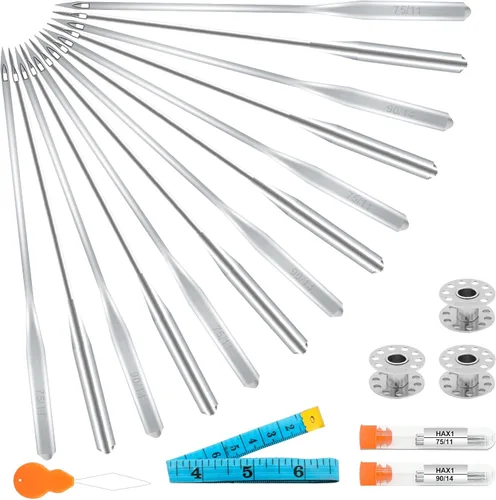 Tuiasn - Agujas para máquina de coser, aguja estándar universal, agujas para máquinas de coser para el hogar, compatible con Singer, Brother,