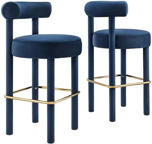 Miniatura 41 de Modway EEI-6705-IVO Toulouse Boucle - Juego de 2 sillas de comedor de tela, color marfil