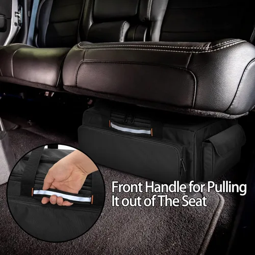 Miniatura 6 de samdew Bolsa de almacenamiento debajo del asiento, organizador de camión para asiento trasero para SuperCrew y Crew Cab, funda de almacenamiento