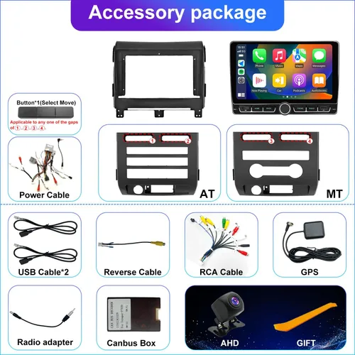 Miniatura 7 de Radio de coche 4+64G para Ford F150 F-150 2009 2010 2011 2012 2013 2014, pantalla táctil IPS CarPlay inalámbrica y Android Auto Stereo, 5G WiFi