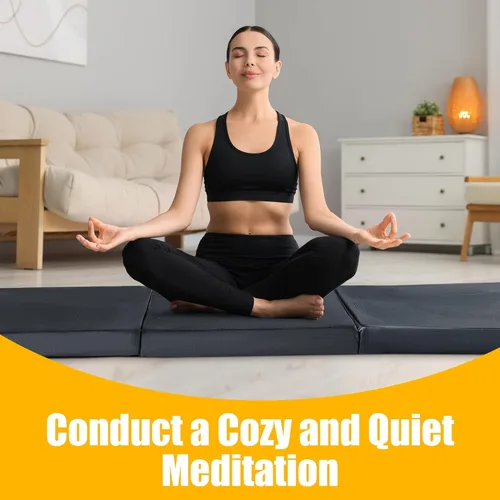 Miniatura 5 de BALAPET Almohada plegable de espuma viscoelástica suave para el suelo, almohada plegable de 3 piezas con asa, ideal para meditación, jugar, yoga