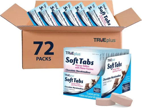 Miniatura 11 de TRUEplus Soft Tabs Tabletas de glucosa, masticables, sabor Cherry Pop, 0.64 onzas de carbohidratos de acción rápida, sin grasa, sin gluten, Boost
