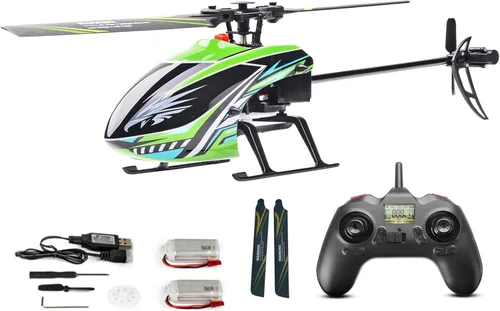 FLYCOLOR Helicóptero RC F03 4Channel 2.4Ghz Control remoto con giroscopio de 6 ejes y retención de altitud y una tecla de despegue para