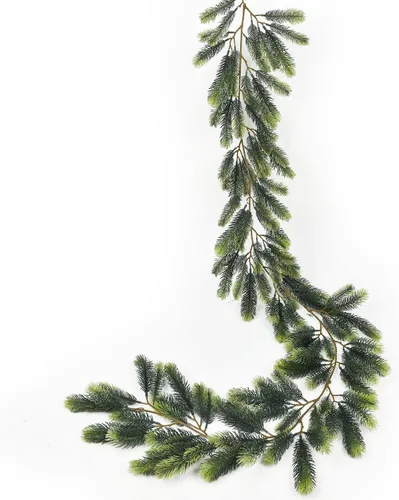 Miniatura 8 de Lvydec Guirnalda de pino de Navidad, guirnalda de vegetación de Navidad de 6 pies, agujas de pino realistas, hojas de ciprés para mantel