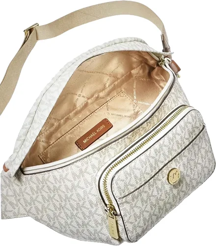 Miniatura 3 de Michael Kors Riñonera grande 2 en 1 para mujer, Vainilla, Paquete de bandolera para cinturón