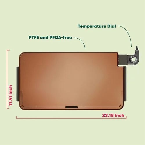 Miniatura 3 de bella Plancha eléctrica XL de titanio de cerámica, haz 15 huevos a la vez, revestimiento antiadherente ecológico saludable, limpieza sin Cobre