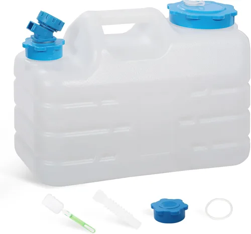 Miniatura 12 de REDCAMP Contenedor de agua portátil de 4 galones/15L con espiga, jarras de agua para camping, tanque de agua, almacenamiento portátil de agua