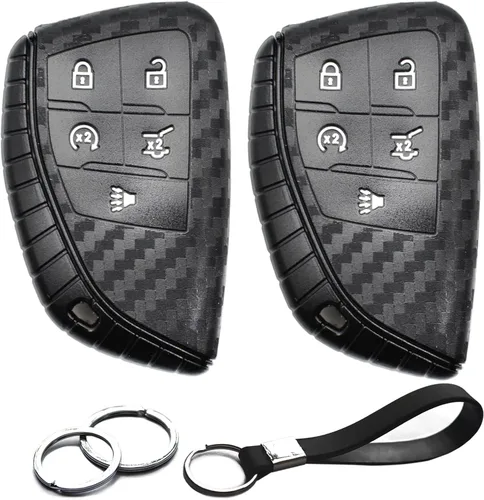 2 piezas Compatible con Chevy GMC Funda para Llavero Cadena de Llaves apto para Chevrolet Blazer EV Equinox Suburban Tahoe Traverse GMC Acadia Yukon