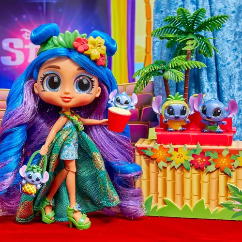 Miniatura 2 de Disney Doorables ADOORBS - Muñeca Superfan de Stitch de Lujo, 2 Figuras Exclusivas, Estreno de Película, Desempaqueta 10 Mini Accesorios
