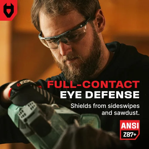 Miniatura 3 de NoCry Gafas de seguridad antivaho para hombres y mujeres, con clasificación ANSI Z87, resistentes a los arañazos con patillas ajustables