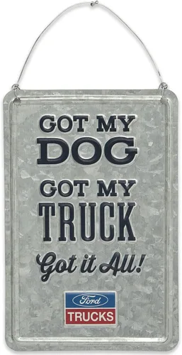 Miniatura 7 de Letrero de Ford Truck – Nunca confíes en una persona que no ama a los perros o conduce un Ford – Decoración de pared divertida
