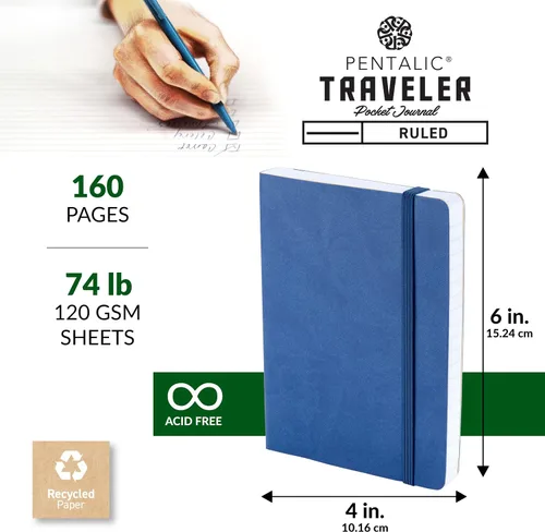 Miniatura 7 de Cuaderno de bocetos Travelers Dot Grid Pentalic Art, libre de ácidos