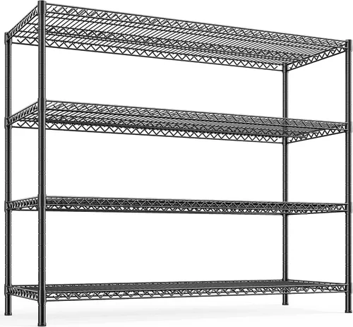 Miniatura 12 de REIBII Estantes de almacenamiento de 83 pulgadas de alto, unidad de estantería de metal de 3840 libras, estantería de alambre de 6 niveles