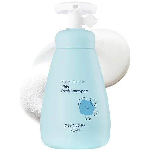 GOONGBE Kids Fresh Champú – Limpieza profunda del cuero cabelludo graso para niños activos – Purificación micelar con extracto de moringa – Sin