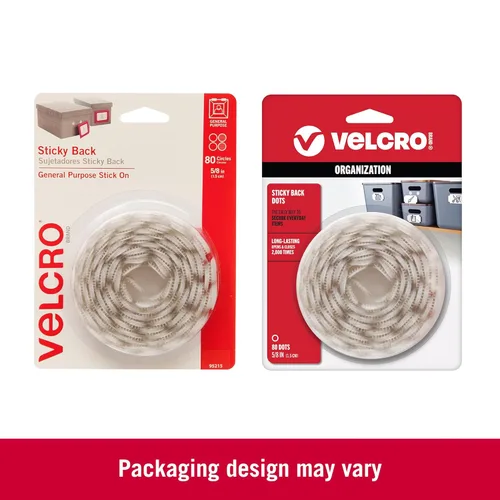 Miniatura 2 de VELCRO Brand Puntos con adhesivo Círculos redondos de velcro con parte trasera adhesiva 5/8 pulgadas, paquete de 80 Artes y manualidades