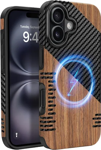 Miniatura 12 de Funda magnética ZZDZZ compatible con iPhone 14 Plus [Compatible con Magsafe] Diseño de cuero premium TPU híbrido a prueba de golpes (Negro)