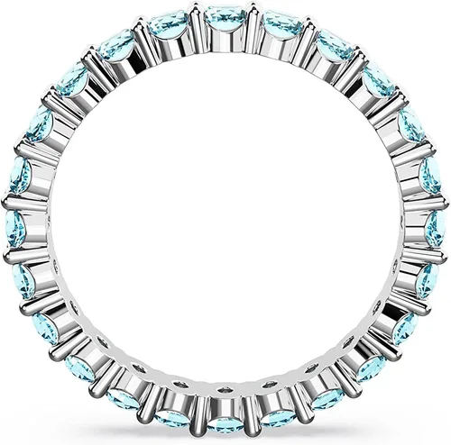 Miniatura 4 de SWAROVSKI Colección de anillos de cristal de matriz, corte redondo, engaste de punta, acabado rodio