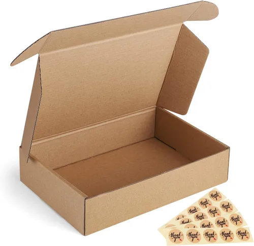 Miniatura 18 de Eupako Cajas de Envío 9x6x2 pulgadas de Cartón Corrugado Pequeñas - Paquete de 25 Cajas de Correo Blancas para Embalaje de Pequeñas Empresas, Caja