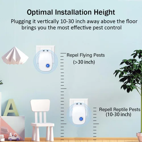 Miniatura 4 de Repelente ultrasónico de plagas actualizado 2026, repelente electrónico de control de plagas para interiores, para ratones, murciélagos, mosquitos