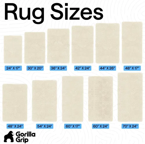 Miniatura 428 de Gorilla Grip - Tapete de baño de felpilla gruesa, suave y absorbente, secado rápido, de microfibra, con reverso de caucho, para piso de ducha, Nube