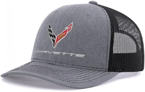 Miniatura 7 de SR1 Performance C8 Corvette Snapback Hat - Gorra trasera de malla estructurada Chevy