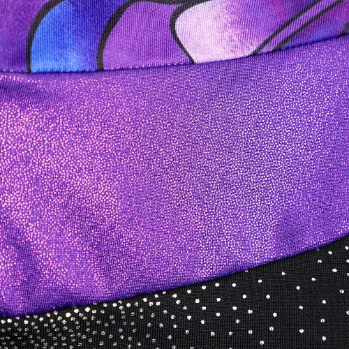 Miniatura 4 de HOZIY Leotardos de gimnasia para niñas y niños, cinta de copo de nieve, azul, morado, rosa intenso brillante, Rosa encendido