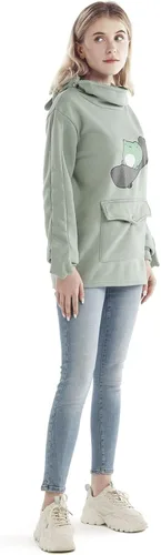 Miniatura 5 de RGOSME Sudadera con capucha de rana para niñas y adolescentes, sudadera con capucha gráfica de gran tamaño para mujer, sudadera para disfraz