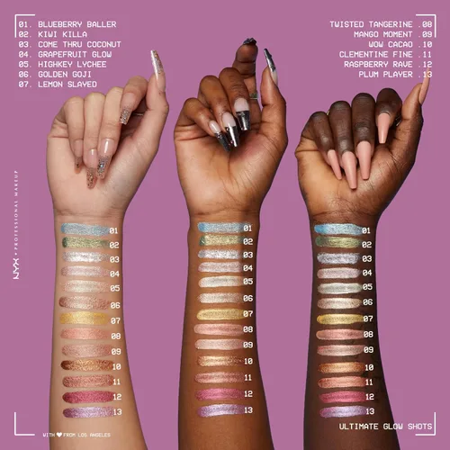 Miniatura 6 de NYX PROFESSIONAL MAKEUP Ultimate Glow Shots, sombra de ojos líquida, sombra de ojos brillante de larga duración con vitamina C - Clementine Fine