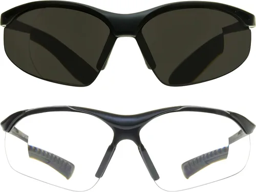 Miniatura 10 de proSPORT Gafas de seguridad para lector de lentes completas, transparentes o ahumadas, curva envolvente, no bifocales
