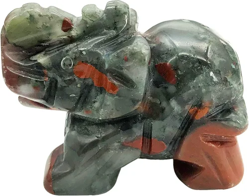 Miniatura 4 de Fekuar Figuras de elefante de cristal curativo talladas a mano de 1.5 pulgadas, escultura de estatua de animal de bolsillo de la suerte, decoración