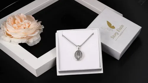 Miniatura 8 de Mandala Necklace 925 Sterling Silver Lotus Flower Necklace, Om Necklace Vintage Viking Amulet Pendan Necklacet Gift
