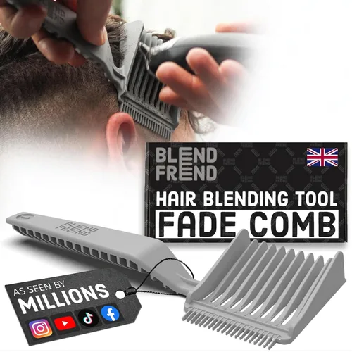 Blend Frend Peine de cortapelos, grado 1 (0.118 pulgadas), usuarios en casa, barberos novatos, fabricado en Reino Unido, compatible con todas las